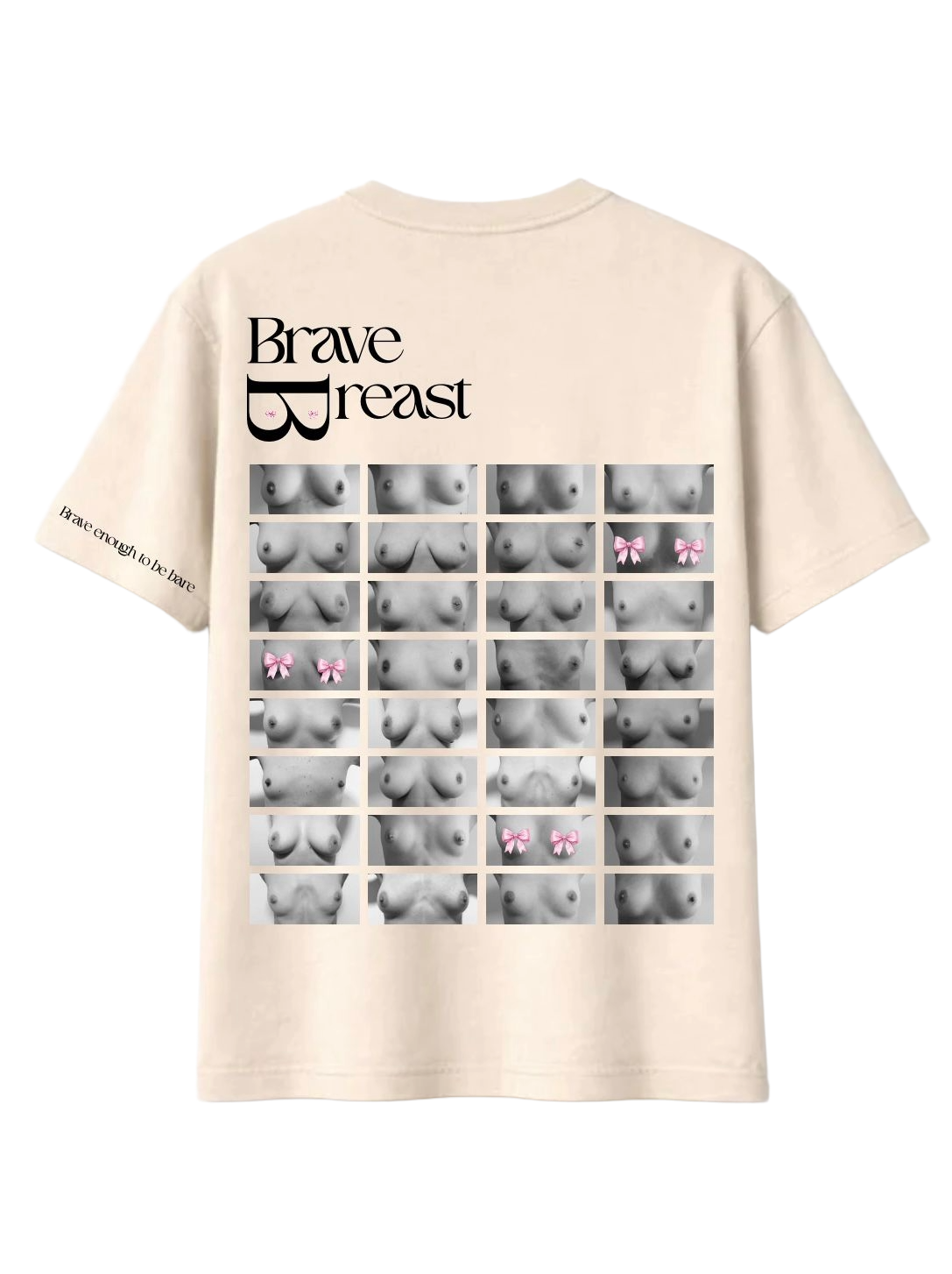 Brave Breasts tričko — zadní strana